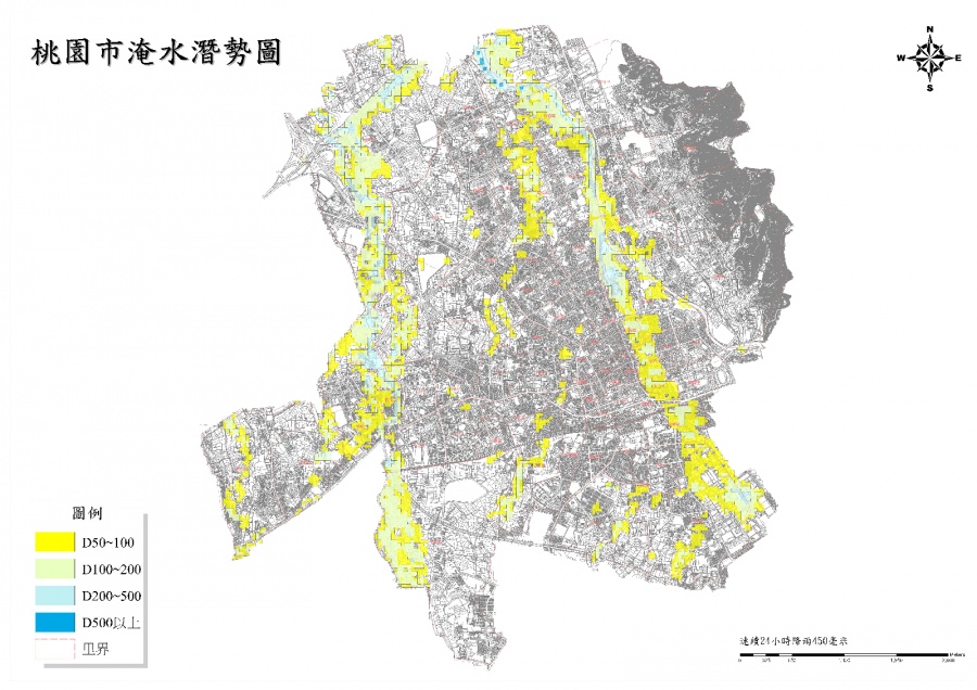 桃園市水災(zāi)危險(xiǎn)潛勢地區(qū)避難圖製作